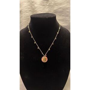 Vici Collection Gold Tone Necklace with Rhinestone Teardrop/Coin Pendant